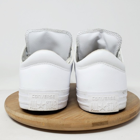 Converse All Star Madison‎ OX Sneakers Womens 10 White Leather Lace Up Shoes - Picture 9 of 13